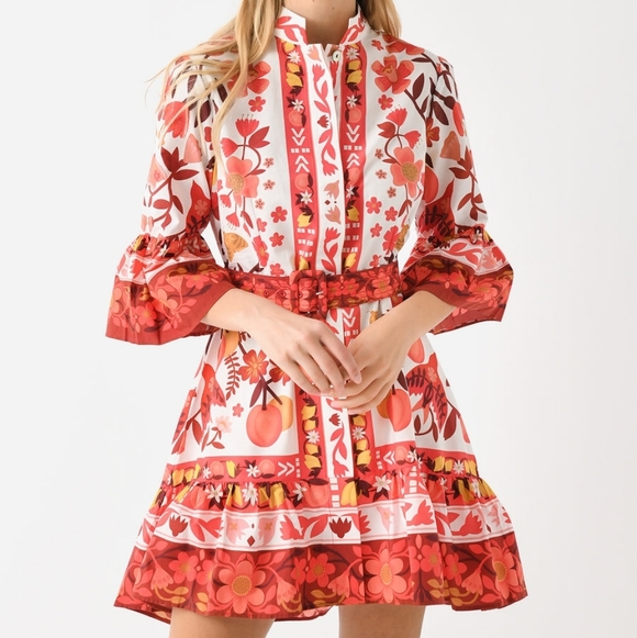FARM Rio Dresses & Skirts - NWT FARM RIO | $210 Romantic Orchard Mini Dress (Missing Buttons)